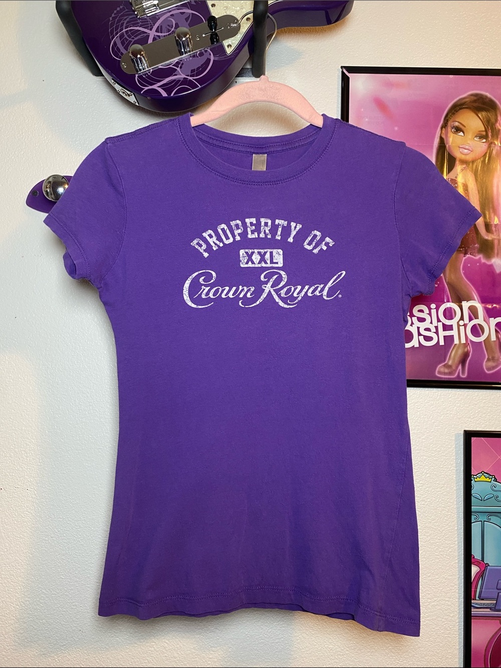 Classic Purple Cotton Crown Royal Fitted Tee